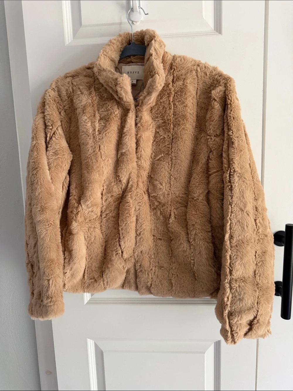 Luxurious Faux Fur Teddy Jacket in Camel -